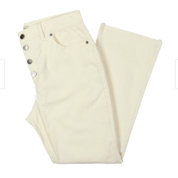 Cremieux Corduroy Ivory/Pearl raw hem jeans - Picture 2 of 6